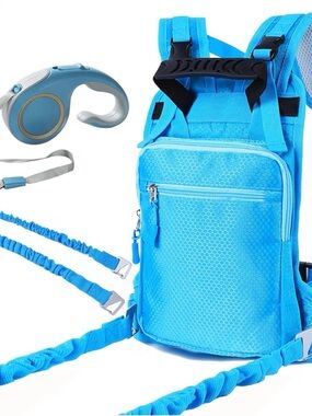 Kids Safety Ski Snowboard Harness Backpack - Bright Blue NWOT